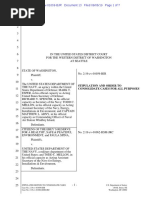 Stipulated Order To Consolidate Cases