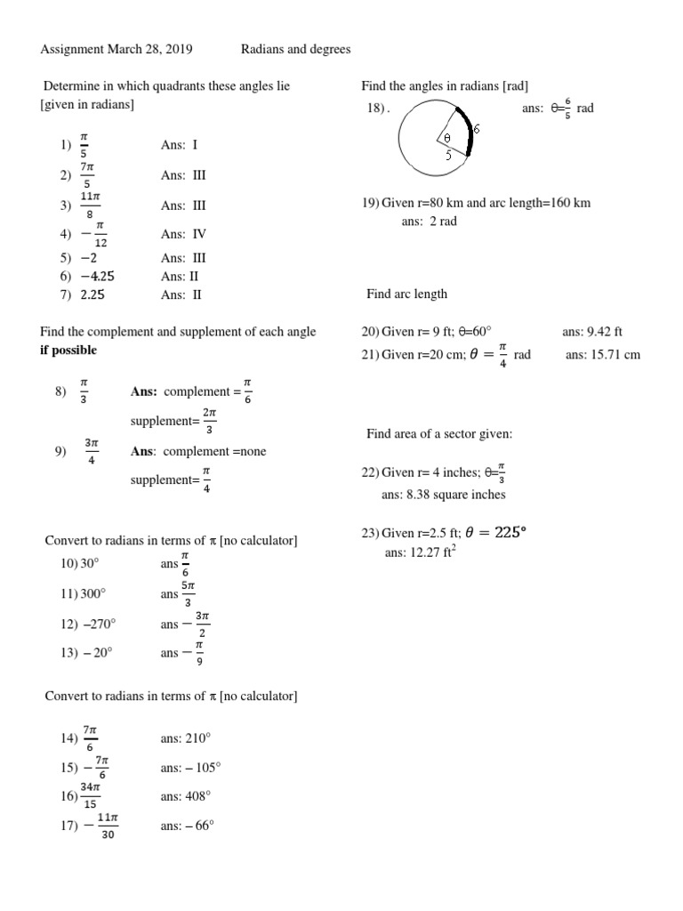Trigonometry Practice Problems | PDF