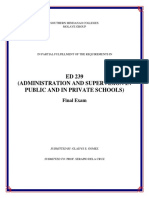 ED 239 (Administration and Supervision in Public and in Private Schools)