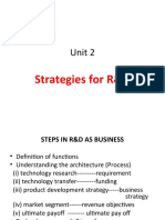 Unit 2: Strategies For R&D