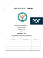 Semester Project Format