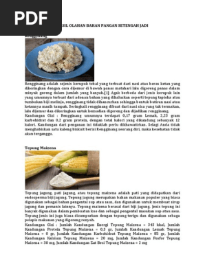 Hasil Olahan Bahan Pangan Setengah Jadi Pdf