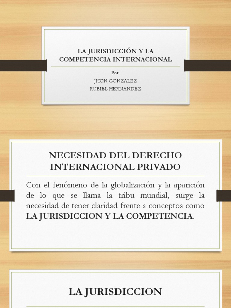 La Jurisdicción y La Competencia Internacional | PDF | Jurisdicción ...