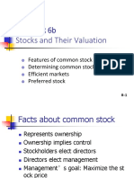 Chapter 6B: Stocks and Their Valuation
