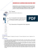 Workability of Concrete by Compaction Factor Test: 1. Objective