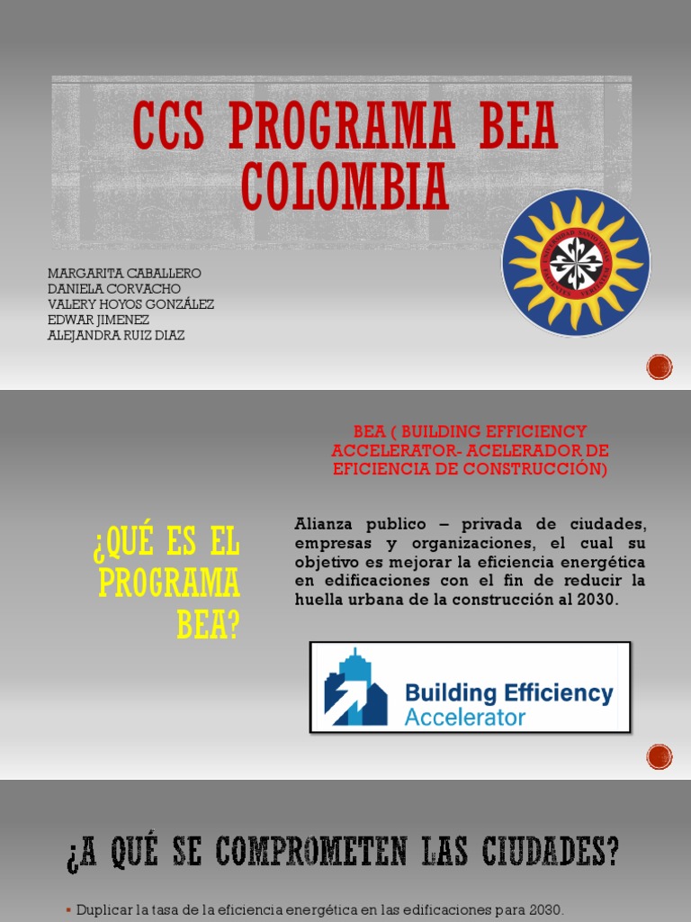 Programa BEA: Eficiencia Energética en Colombia | PDF | Sustentabilidad ...