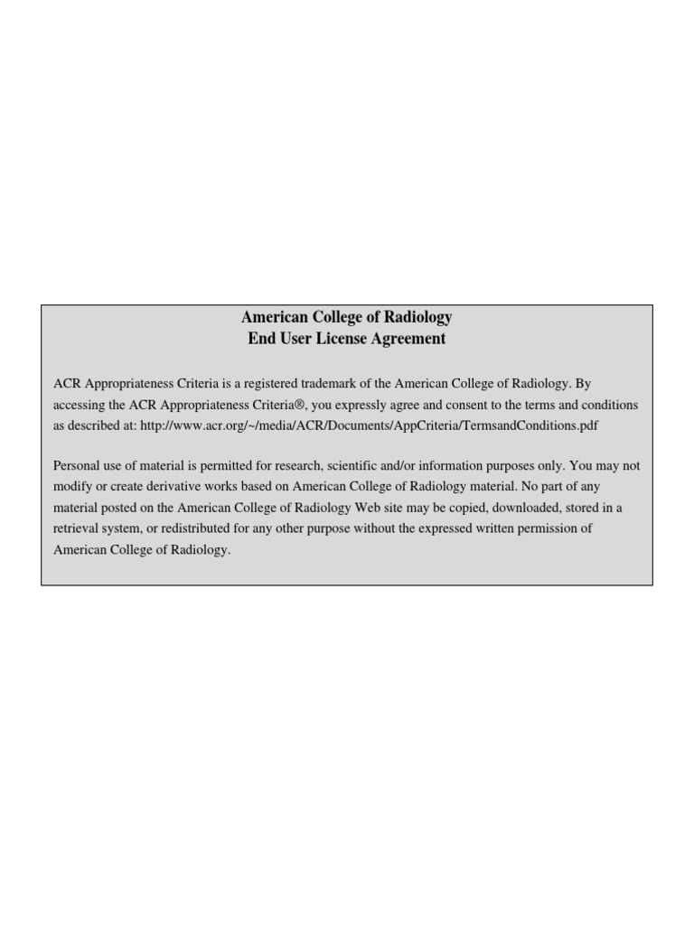 American College of Radiology End User License Agreement PDF