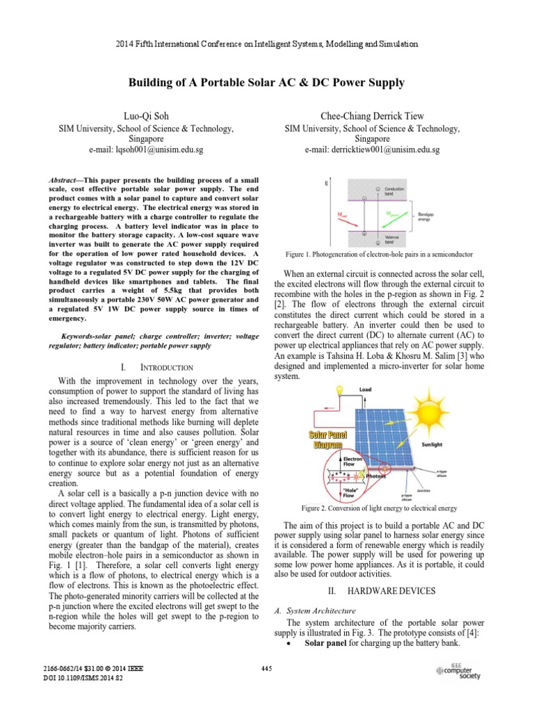 Building of A Portable Solar AC & DC Power Supply | PDF | Power Supply ...