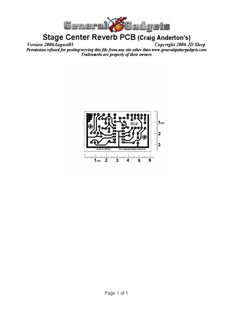 Stage Center Reverb PCB Guide | PDF