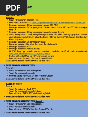 Surat Permohonan Edit Penugasan Gtk - Guru Paud