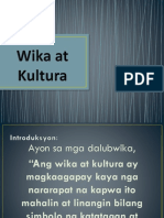 Wika at Kultura