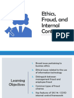Ethics, Fraud and Internal Control