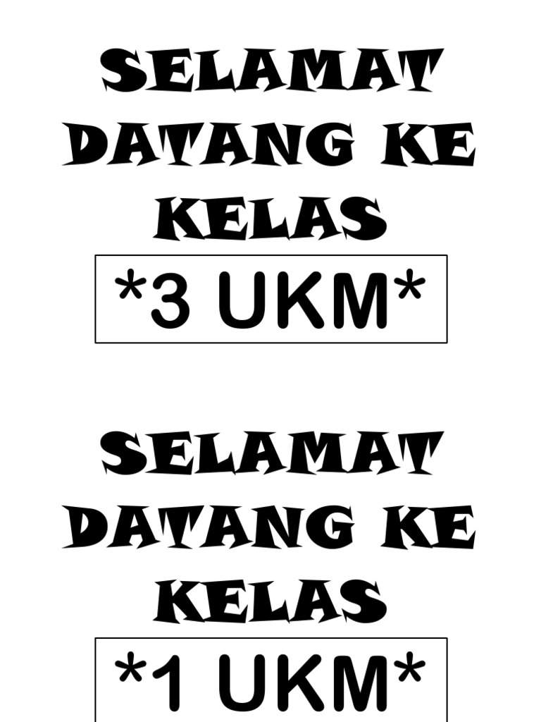 Selamat Datang Ke Kelas Docx