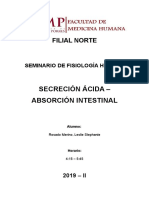 Secreción Ácida - Absorción IntestinalE