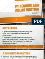 Copy Reading and Headline Writing