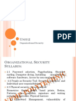Unit 2 Organizational Security
