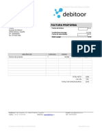 Plantilla de Factura Proforma Word Debitoor