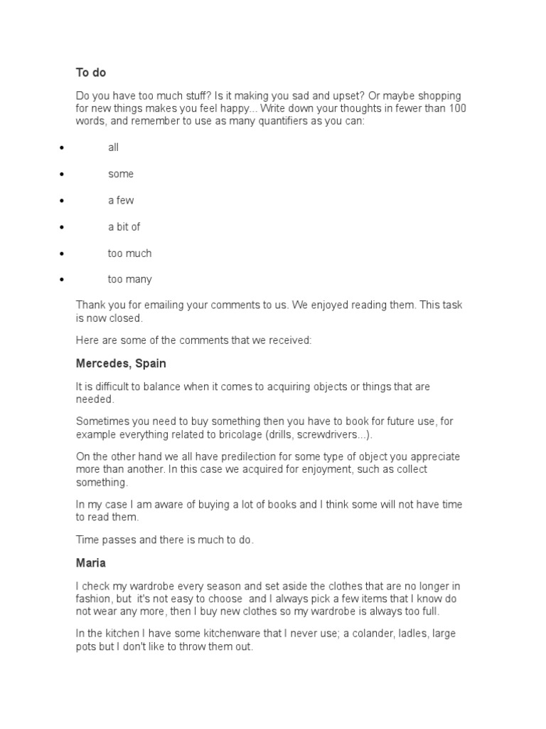 Managing Excess Stuff for Happiness | PDF