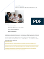 Examples of Company Policies & Procedures
