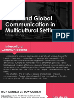 Local and Global Language Multicultural Settings