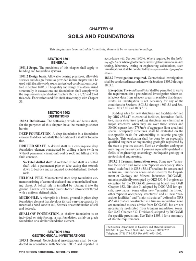 Chapter 18 Soils and Foundations PDF Geotechnical Engineering