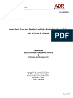 Analysis of Donations Received by Major Political Parties of Delhi FY 2013 14 and 2014 15