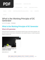 Working Principle of DC Generator, Construction, Diagram PDF