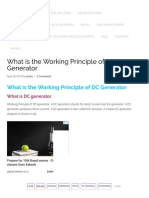 Working Principle of DC Generator, Construction, Diagram PDF