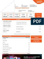 Account Statement: MR Kishore G