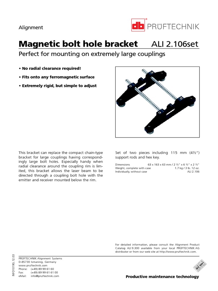 Magnetic Bolt Hole Bracket ALI 2.106 | PDF | Technology & Engineering