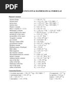 Formulae Sheet PDF