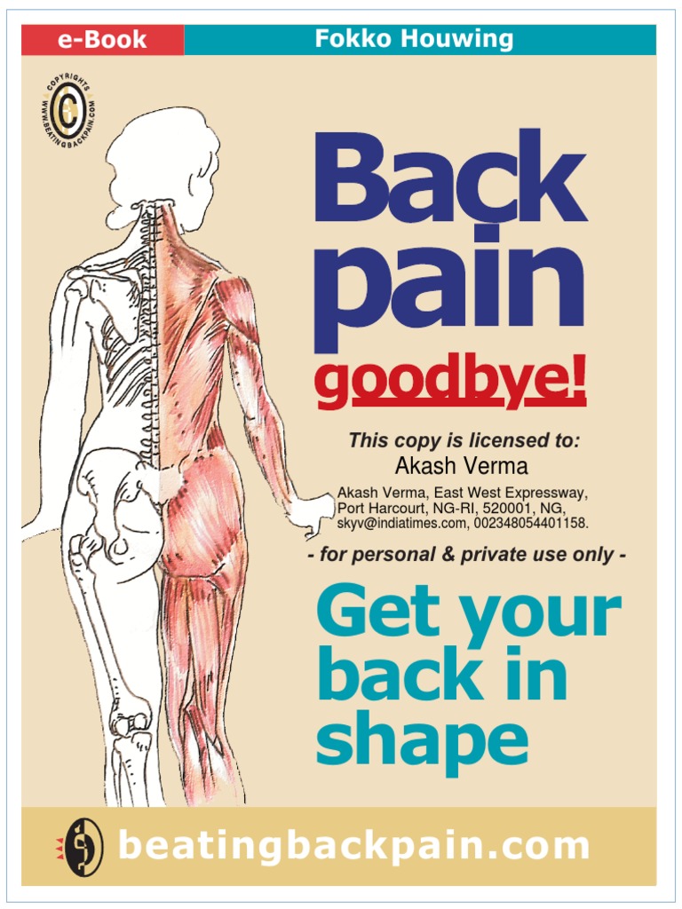 Back Pain Booklet Pdf , Back Advice LeafletEDUCATION for PATIENTS with ...