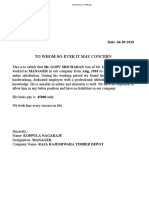 Experience Certificate PDF