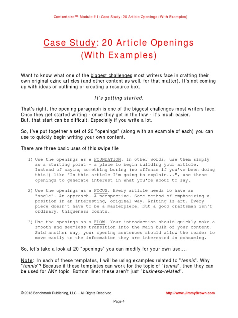 20-Article Openings PDF | PDF | Goliath