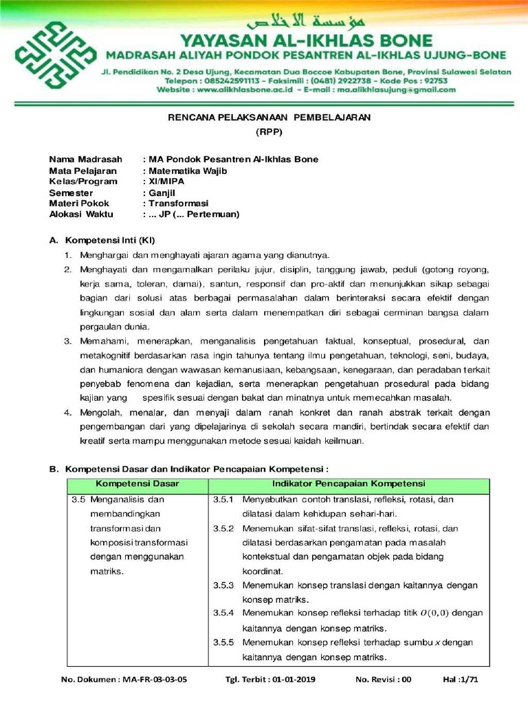 Docdownloader Com Transformasi Rpp Amp Lkpd