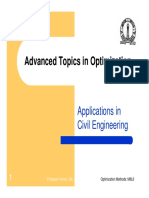 Advanced Topics in Optimization: Applications in Civil Engineering