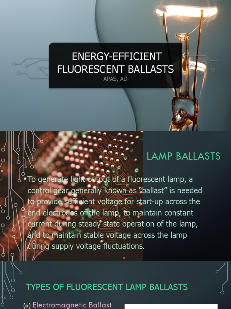 5 EnergyEfficient Fluorescent Ballasts Part 1 PDF Fluorescent