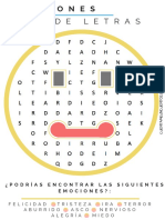 EMOCIONES en SOPA DE LETRAS