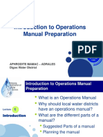 Introduction To Operations Manual Preparation
