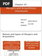 Mergers and Acquisitions Diventures: Reporters: Jessica Belga-Rabo July Ann Reambon