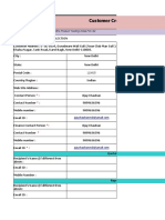 Customer Creation Form