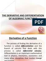 Lesson 3 - DERIVATIVES OF FUNCTIONS