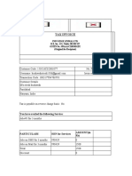 Tax Invoice: You Have Availed The Following Service