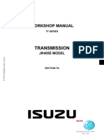 Isuzu Transmission JR405E Model Workshop Manual PDF