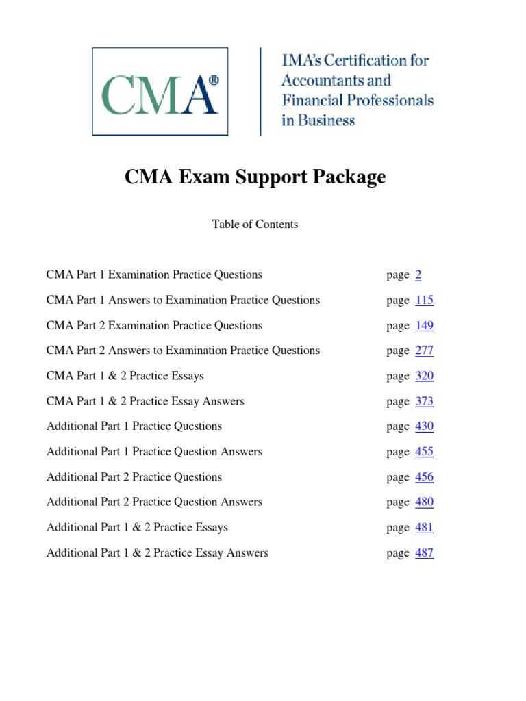 CMA Support Package PDF Cash Flow Statement Dividend
