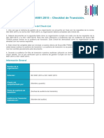 Checklist de Transición ISO 9001 2015 14001 2015