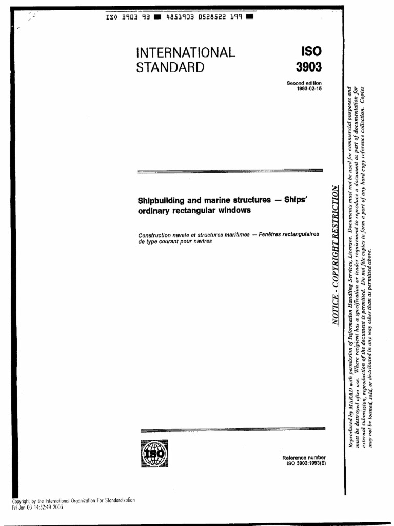 Iso 3903 PDF | PDF