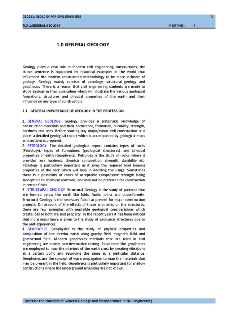 Importance of Geology in Civil Engineering | PDF | Plate Tectonics ...