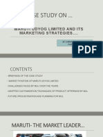 Case Study On : Maruti Udyog Limited and Its Marketing Strategies