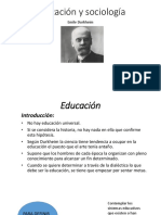 Educación y Sociología